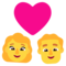 Couple with Heart- Woman- Man emoji on Microsoft